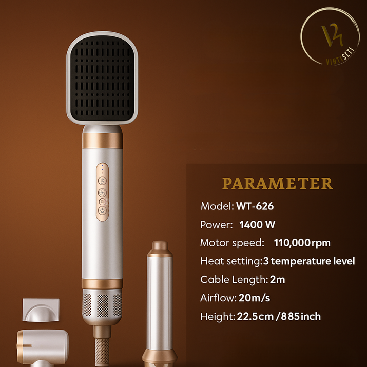7-in-1 High-Speed Hot Air Brush Vintiseti