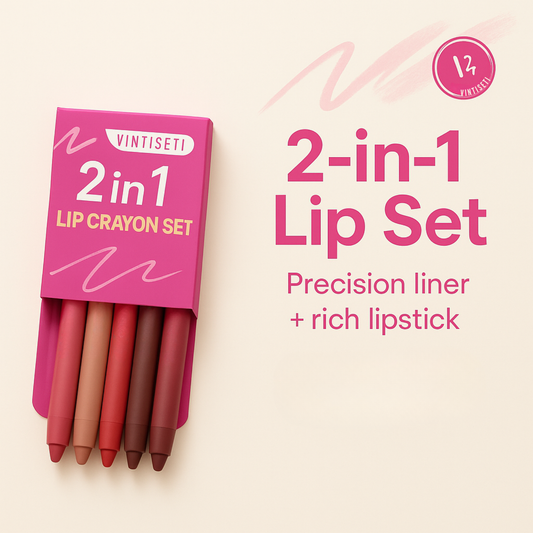 Dual Lip Liner & Lipstick Set Vintiseti