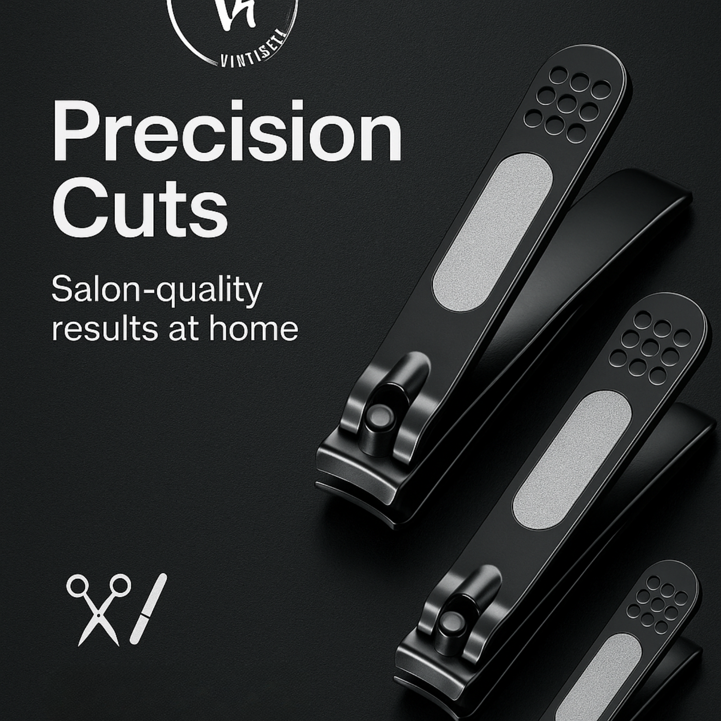 Premium Black Nail Clippers Vintiseti