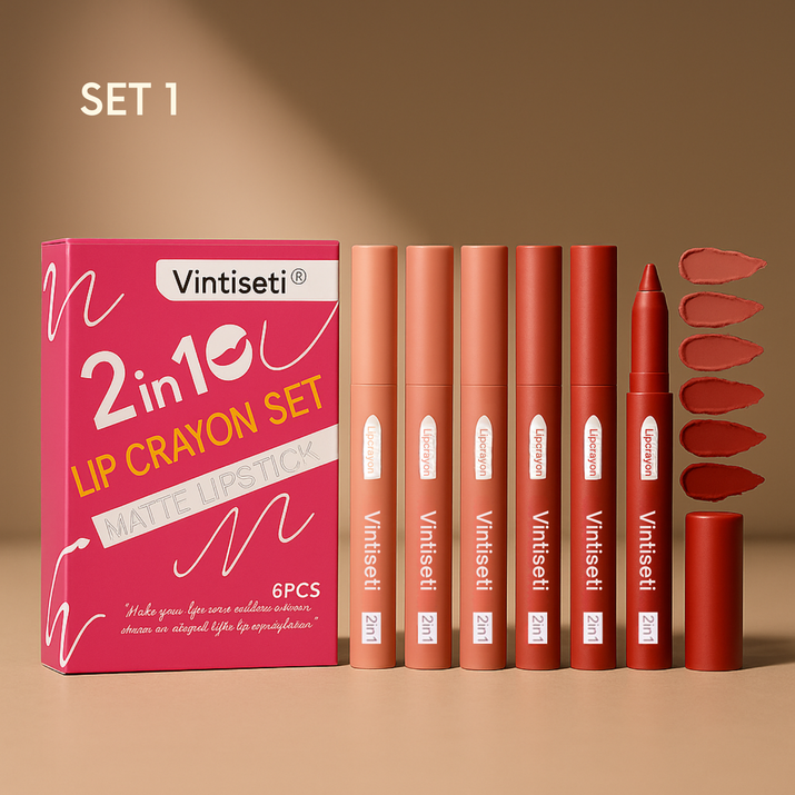 Dual Lip Liner & Lipstick Set Vintiseti