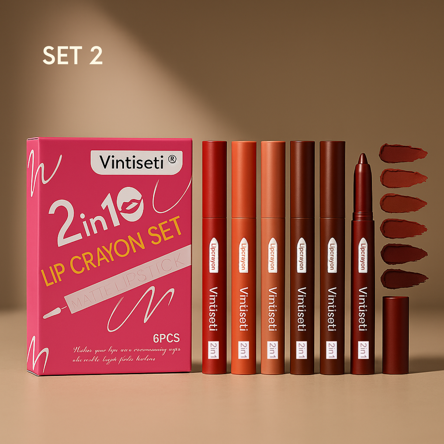 Dual Lip Liner & Lipstick Set Vintiseti